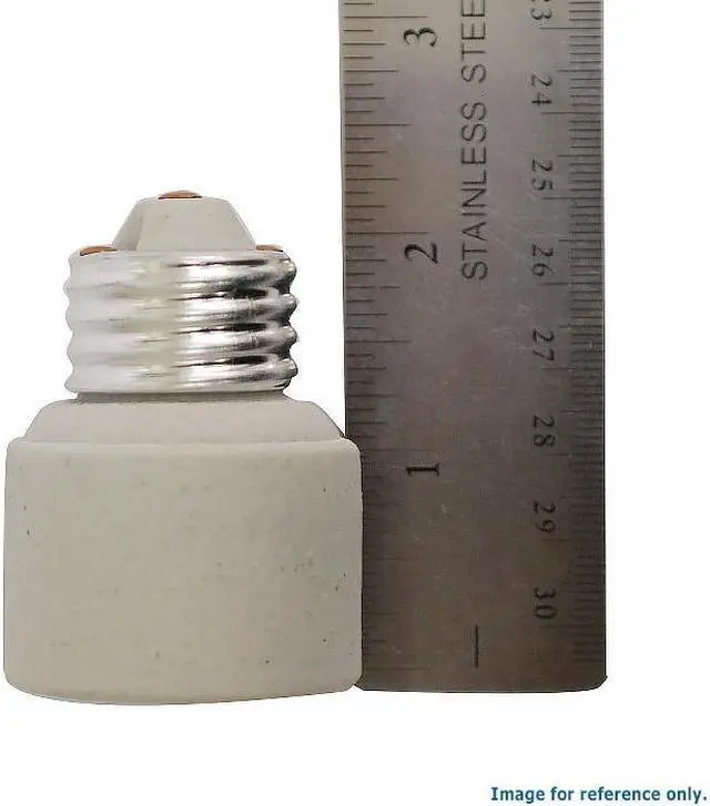 Alt view image 2 of 3 - Satco E131 E26 Ceramic E26 Medium Base 1inch porcelain socket extender