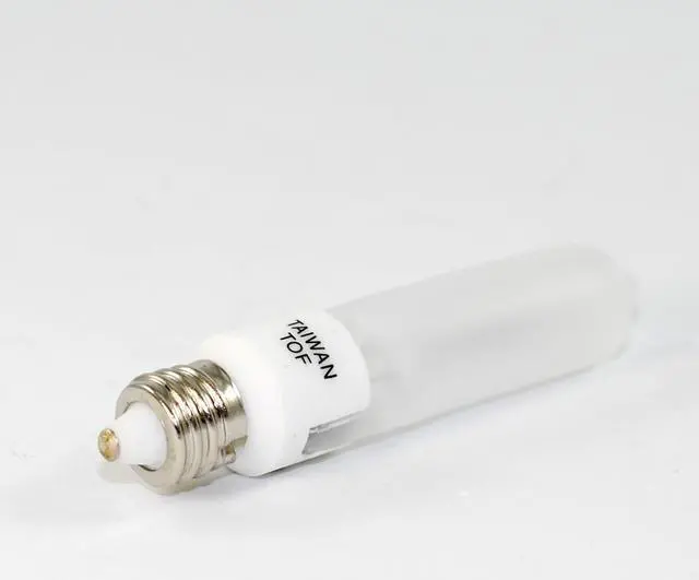 Alt view image 6 of 8 - Ushio 1003092 - JD120V-100WF/E11 Screw Base Single Ended Halogen Light Bulb