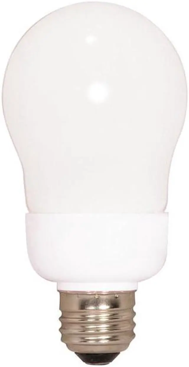 Alt view image 2 of 3 - Satco S7286 9W A-Shape Screw-In 5000K fluorescent bulb