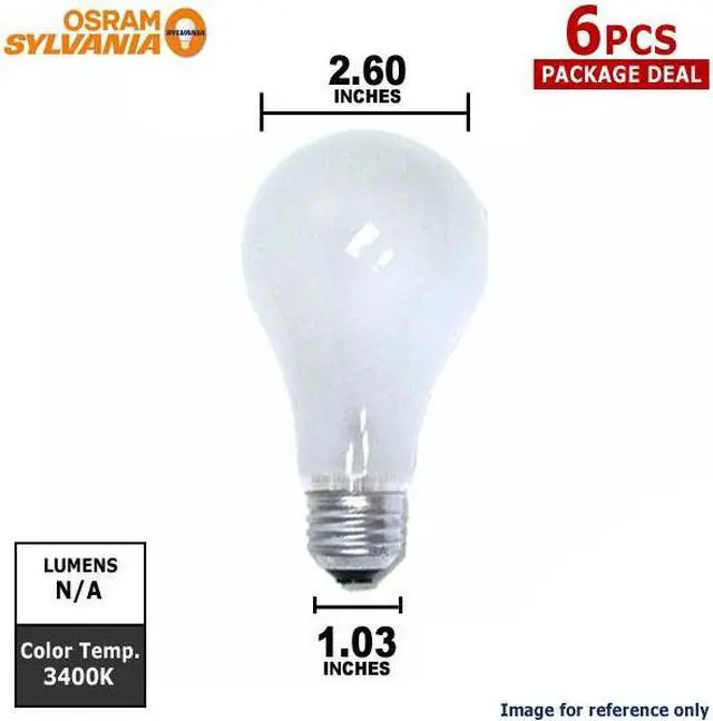Alt view image 2 of 3 - 6PK - OSRAM BBA 250W 118V Photoflood Frosted Lamp