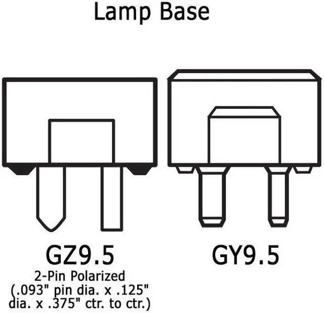 Alt view image 3 of 4 - GY9.5 and GZ9.5 ceramic socket lamp holder - 69020 TP-23H Replacement