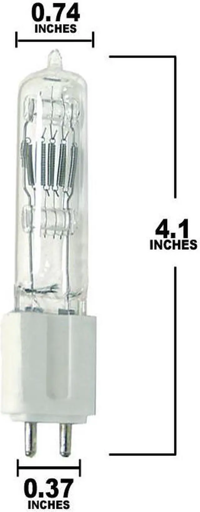 Alt view image 3 of 4 - GLE Bulb - 750 watts 115 volts G9.5 2-Pin Halogen Stage and Studio lamp