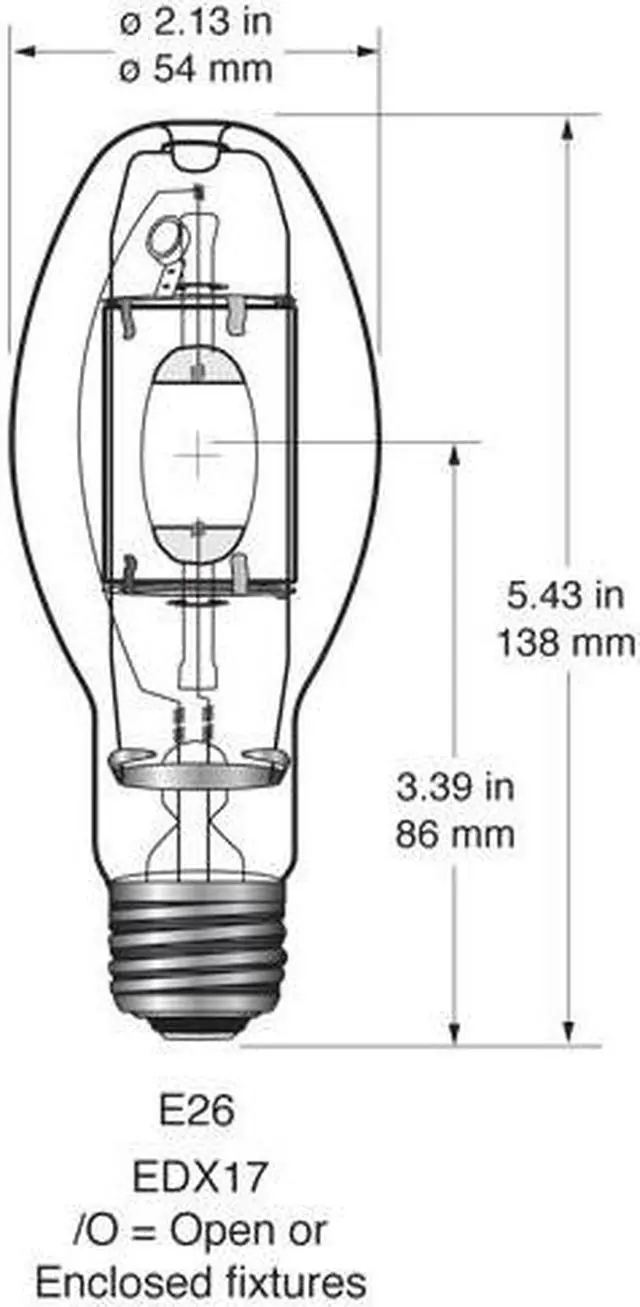 Alt view image 2 of 4 - USHIO 70w MP70/U/MED/40/PS, EDX17 metal halide bulb