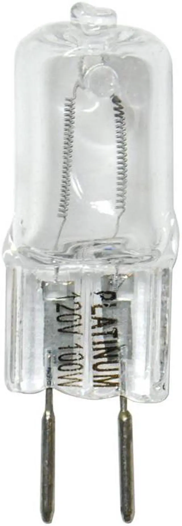 Main image of Platinum 100W 120V GY6.35 Bi-Pin Base Clear Halogen Bulb