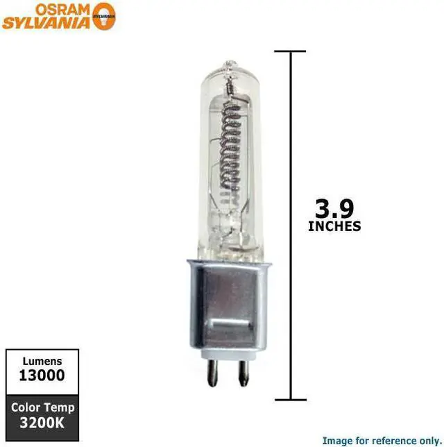 Alt view image 3 of 3 - OSRAM 500w 120v EHC/EHB G9.5 Tungsten Single Ended Halogen Light Bulb