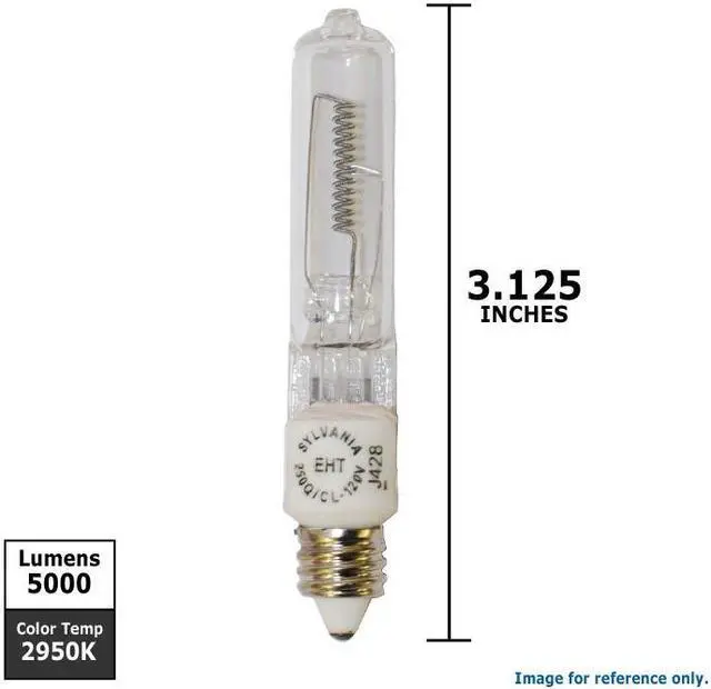 Alt view image 4 of 6 - Sylvania 58762 - 250Q/CL/MC (EHT) 120V Screw Base Single Ended Halogen Light Bulb