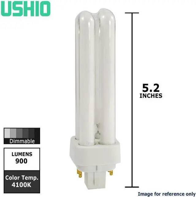 Alt view image 2 of 6 - USHIO 13w CF13DE/841 G24q-1 Dimmable Compact Fluorescent Bulb - 60w equiv.
