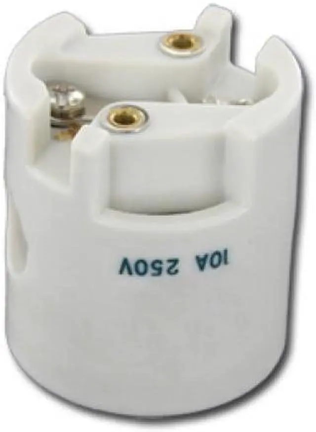 Alt view image 6 of 6 - USHIO P28s 250V 10A Medium Prefocus Porcelain Socket No Leads