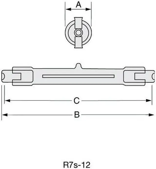 Alt view image 3 of 4 - Ushio 1000695 - J120V-1000WB 1000 1499 watt Double Ended Halogen Light Bulb