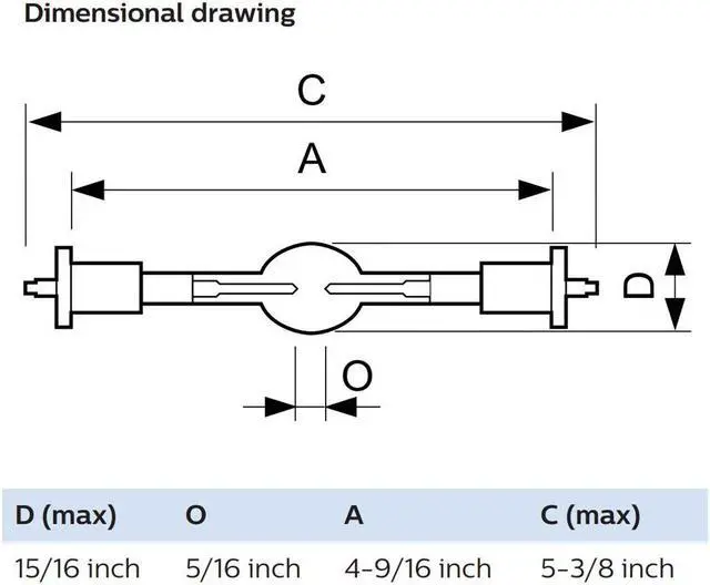 Alt view image 3 of 4 - Philips 287169 - MSR Gold 1510 SA/DE 1500 watt Metal Halide Light Bulb