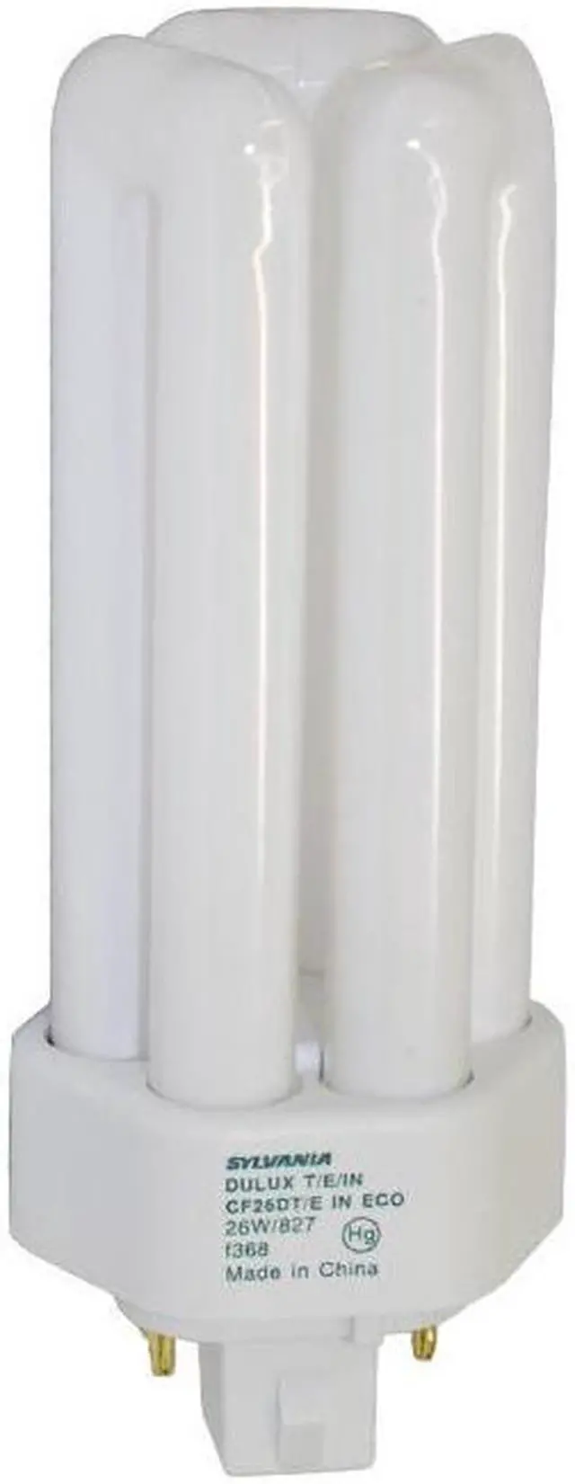 Alt view image 7 of 10 - Sylvania 20879 26W 2700K CF26DT/E/IN/827/ECO 4 Pin Triple Tube Fluorescent Bulb