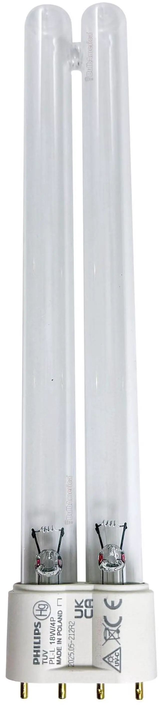 Alt view image 4 of 7 - Philips 18w TUV PL-L 18W/4P UVC 4-Pin 2G11 Base Germicidal lamp