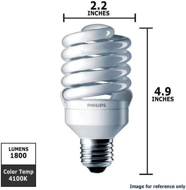 Alt view image 2 of 3 - Philips 414086 - EL/mdT2 26W 4.1K Twist Medium Screw Base Compact Fluorescent Light Bulb