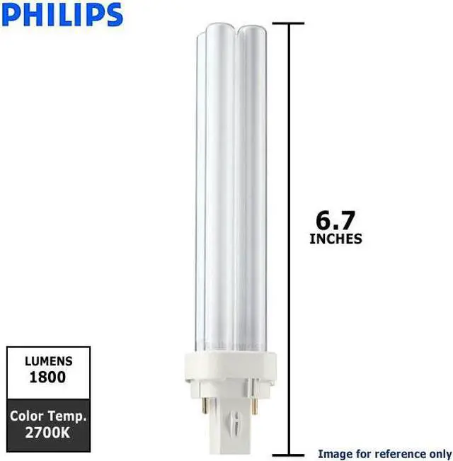 Alt view image 2 of 3 - Philips 383216 - PL-C26W/27/ALTO Double Tube 2 Pin Base Compact Fluorescent Light Bulb