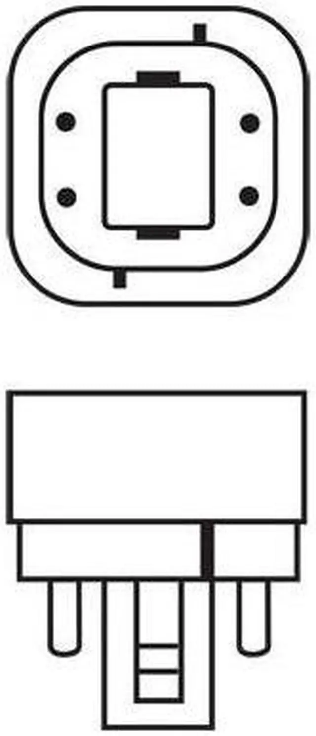 Alt view image 3 of 5 - GE 97613 - F26DBX/841/ECO4P Double Tube 4 Pin Base Compact Fluorescent Light Bulb