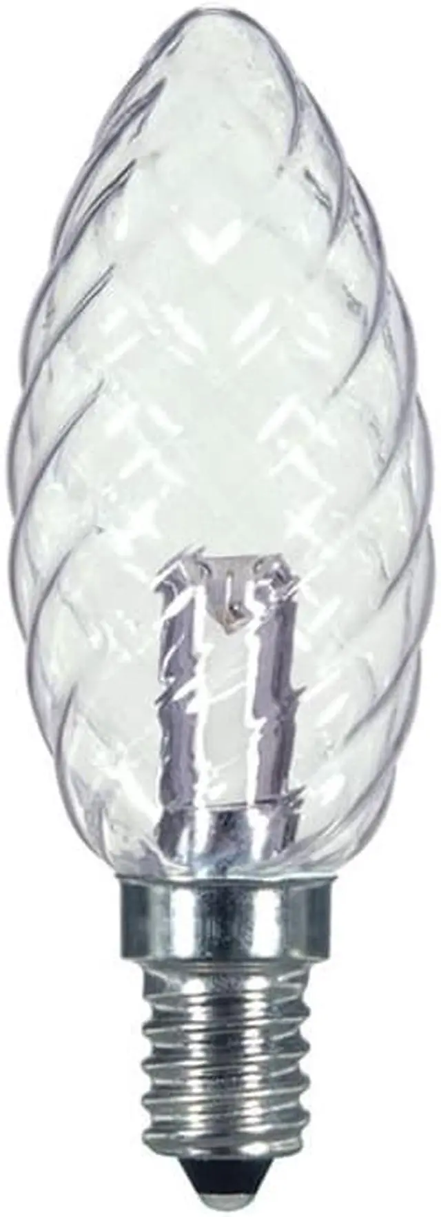 Alt view image 2 of 3 - Satco 09155 - 1W CTD/LED/CRYSTAL/120V/CD S9155 Candle LED Light Bulb