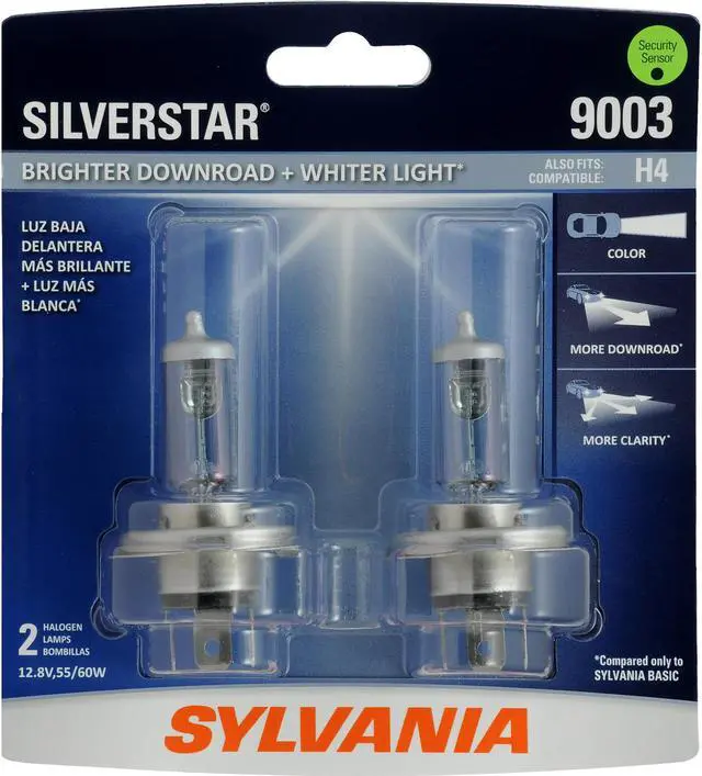 Main image of 2-PK SYLVANIA 9003 (fits H4) SilverStar High Performance Halogen Headlight Bulb