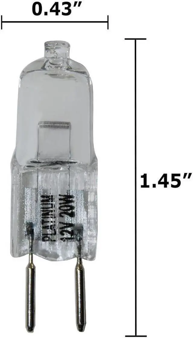 Alt view image 2 of 2 - Platinum 20W 12V GY6.35 Bi-Pin Base Clear Halogen Bulb