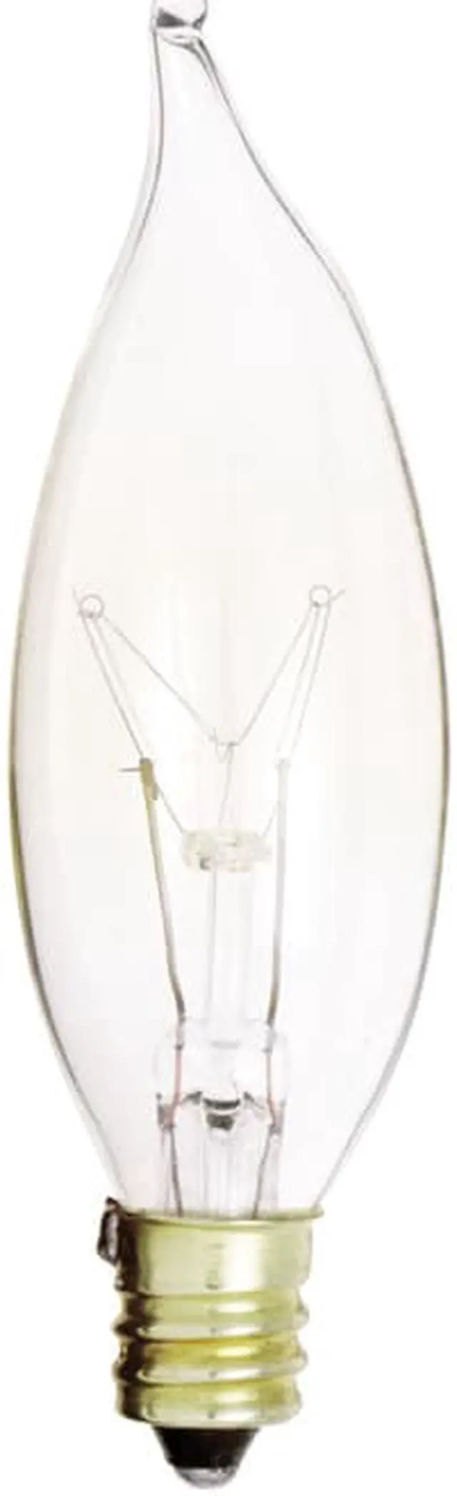 Alt view image 2 of 3 - Satco S3273 15W 120V CA8 Clear E12 Candelabra Base Incandescent bulb