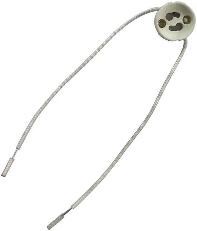 Alt view image 3 of 4 - Satco 90-1552 1000w 250v 6in SF1 Lead GU10 base porcelain round ceramic socket