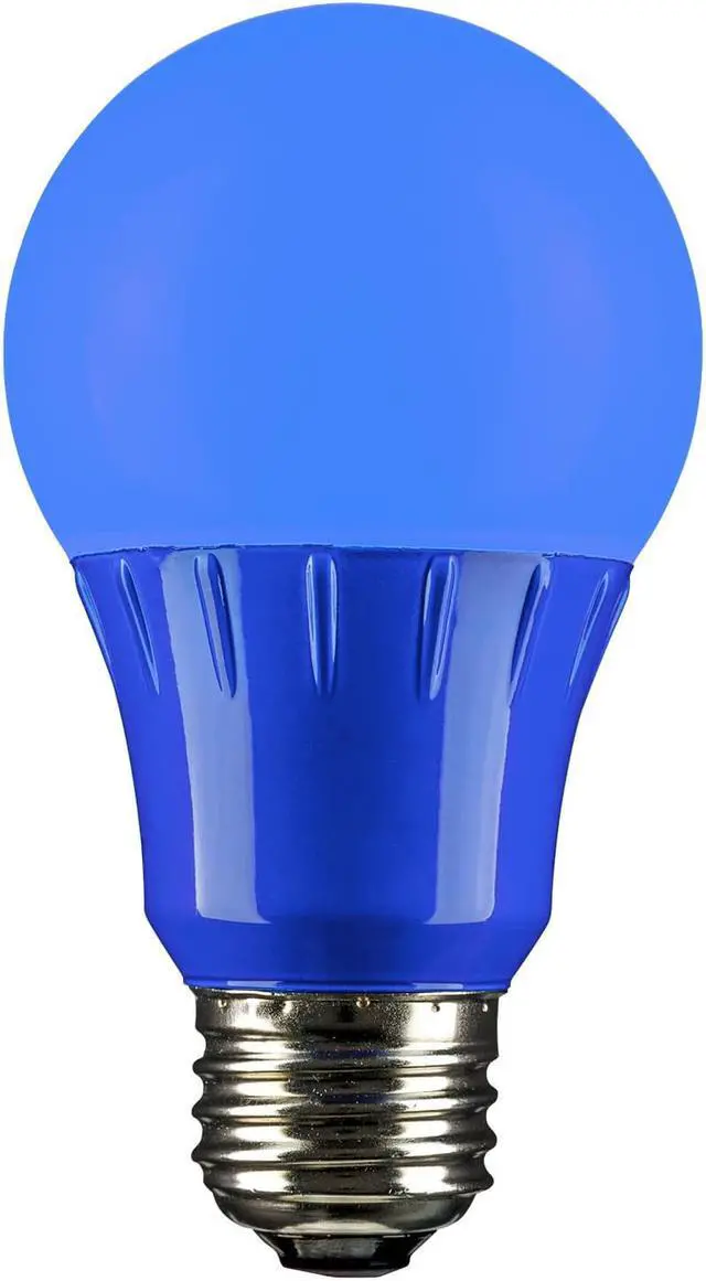 Alt view image 3 of 5 - SUNLITE Blue A19 LED 3w Medium (E26) Base Light Bulb - 80145-SU
