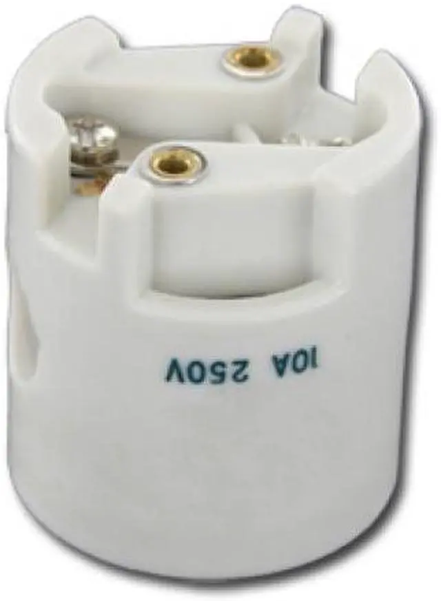 Alt view image 2 of 6 - USHIO P28s 250V 10A Medium Prefocus Porcelain Socket No Leads