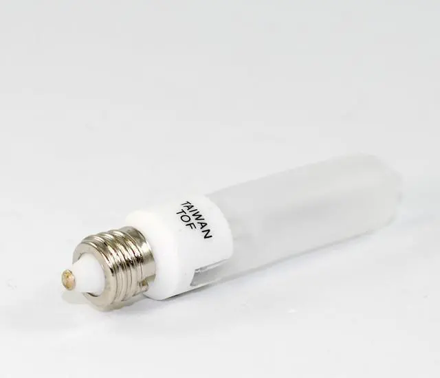 Alt view image 2 of 8 - Ushio 1003092 - JD120V-100WF/E11 Screw Base Single Ended Halogen Light Bulb