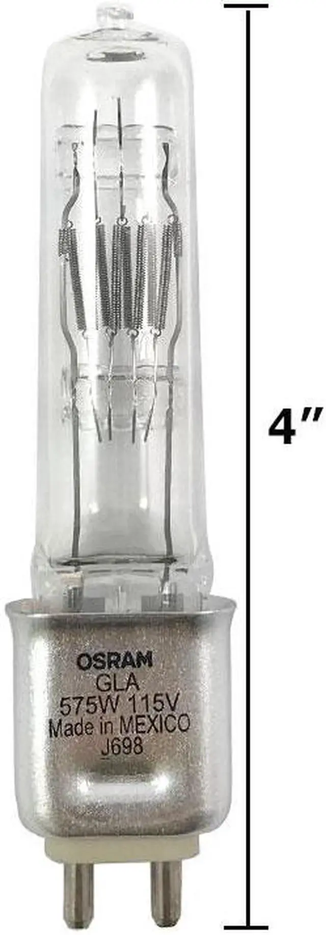 Alt view image 5 of 6 - OSRAM GLA bulb 575w 115v G9.5 Single Ended Halogen Light Bulb