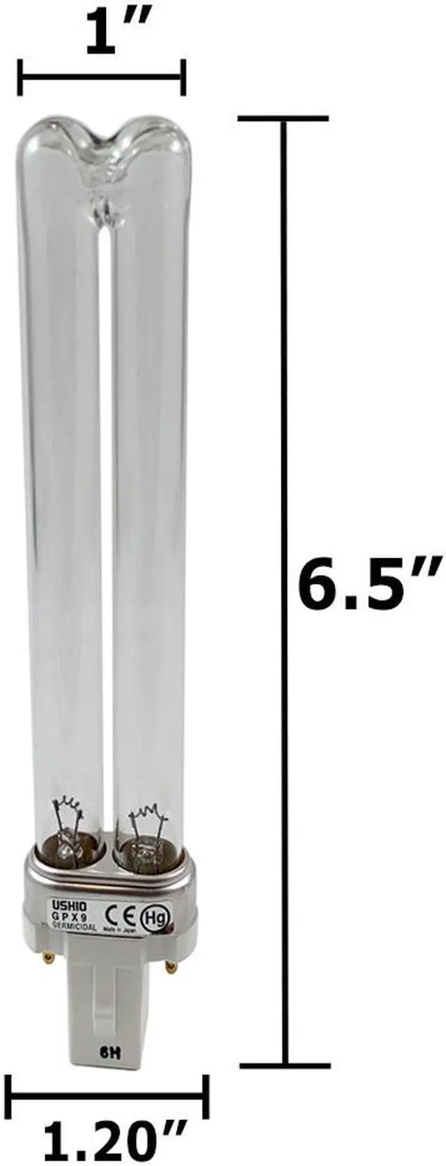 Alt view image 2 of 4 - USHIO GPX9 9W Germicidal Low Pressure Mercury-Arc Lamp