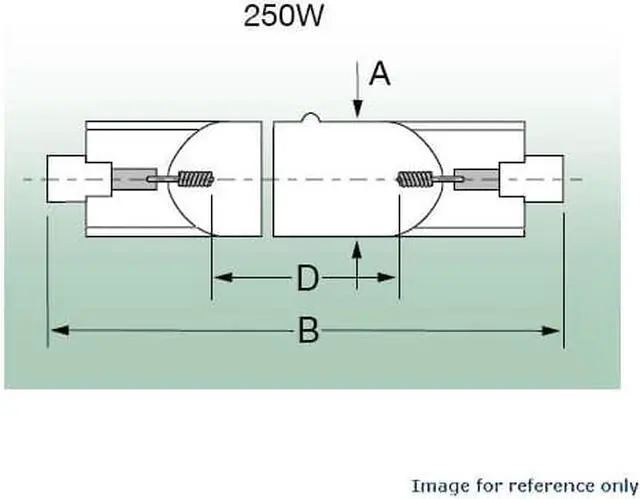 Alt view image 4 of 4 - Ushio 5000089 - MHL-250 250 watt Metal Halide Light Bulb