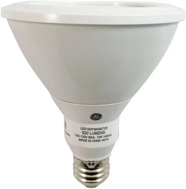 Main image of GE 12w PAR38 Dimmable LED Narrow Flood 25 Warm White 2700k Low Glare Light Bulb