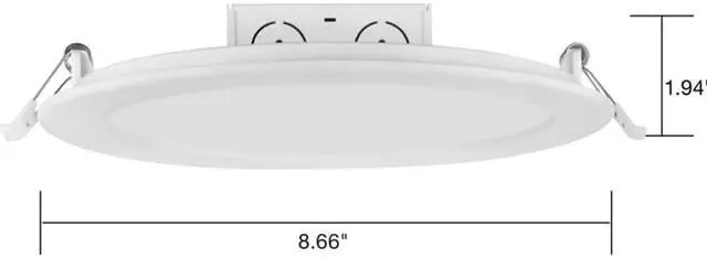 Alt view image 3 of 3 - Satco 8" Round LED Edge-Lit Down Lights 18W - 2700K - Warm White, White Finish
