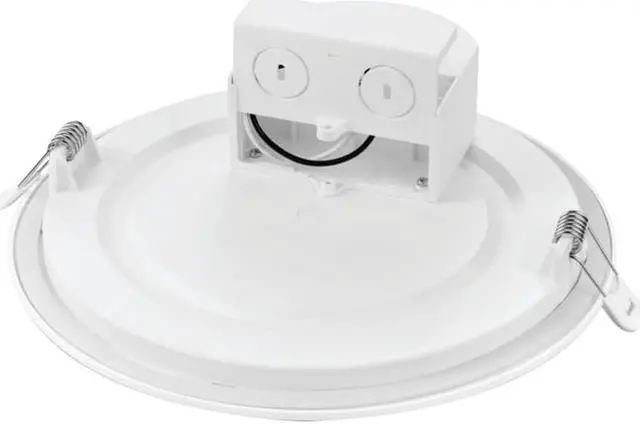 Alt view image 2 of 3 - Satco 8" Round LED Edge-Lit Down Lights 18W - 2700K - Warm White, White Finish