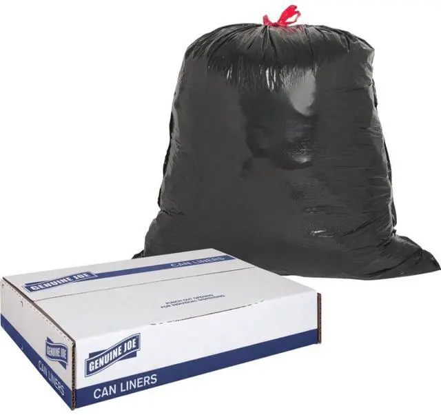 Alt view image 6 of 19 - Genuine Joe Trash Can Liners 30 Gal. 1.05 mil 30"x32" 42/BX BK 01230
