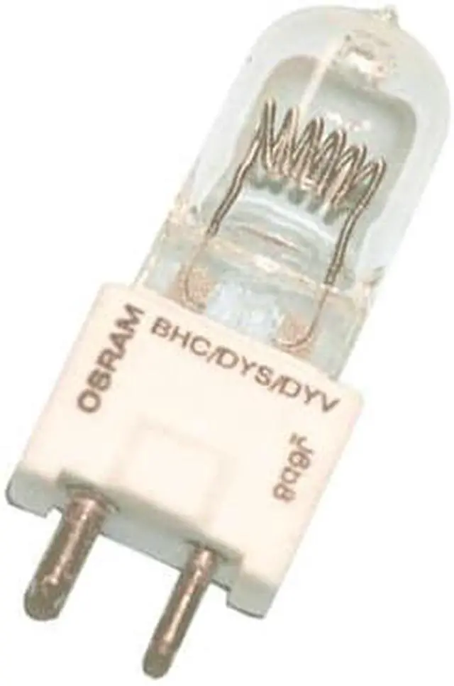 Alt view image 6 of 7 - OSRAM DYS/BHC/DYV 600w 120v GZ9.5 3200k Single Ended Halogen Light Bulb