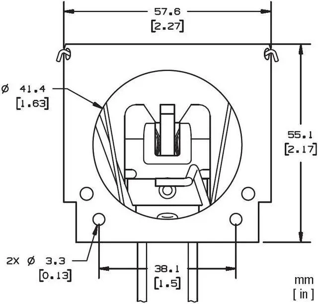 Alt view image 3 of 4 - OSRAM TP40 R1DL Rim Mount Lamp Holder with 12in wire