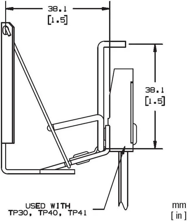 Alt view image 4 of 4 - OSRAM TP40 R1DL Rim Mount Lamp Holder with 12in wire