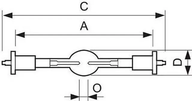 Alt view image 2 of 3 - PHILIPS MSR Gold 1510 SA/1 DE 1500w Double Ended Stage Studio HID lamp