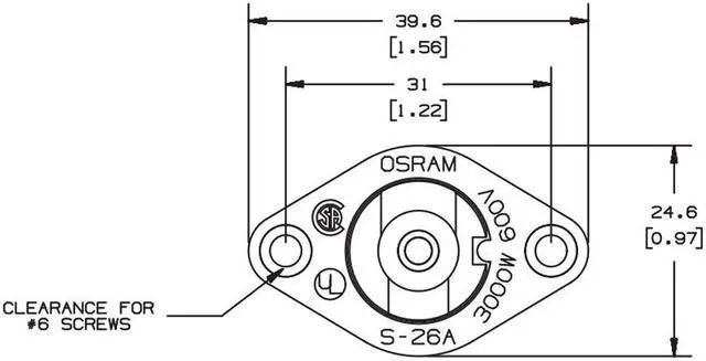 Alt view image 3 of 4 - OSRAM S26A - R7S RX7s and RSC Lamp Holder Ceramic Socket