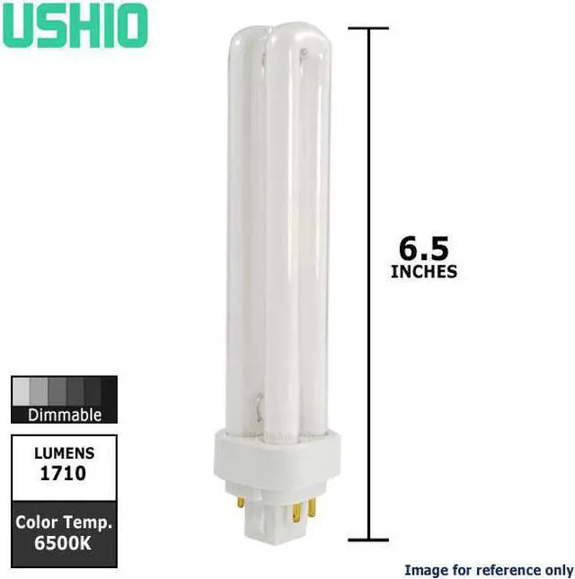 Alt view image 2 of 4 - Ushio 3000238 - CF26DE/865 Double Tube 4 Pin Base Compact Fluorescent Light Bulb
