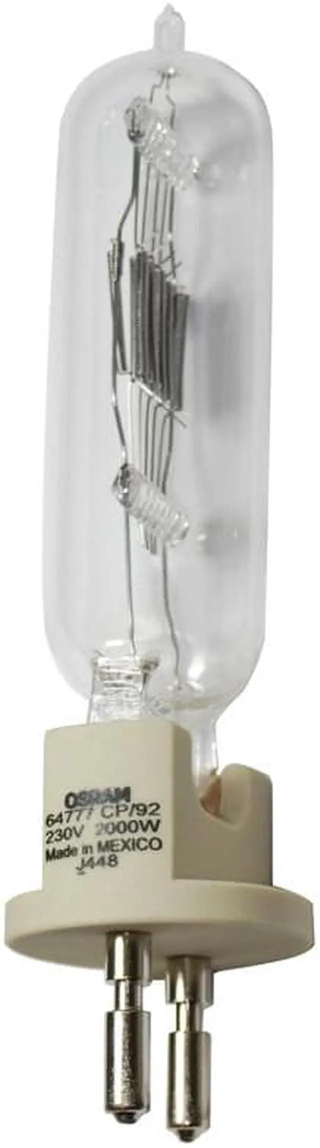 Alt view image 2 of 2 - OSRAM 2000w 230v T34 64777 CP/92 G22 Single Ended Halogen Light Bulb