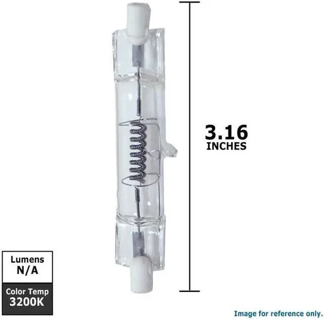 Alt view image 2 of 4 - USHIO 1000471 - FAD FAD, JPD120V-650WC 650w 80mm Long R7s Double Ended Stage Bulb