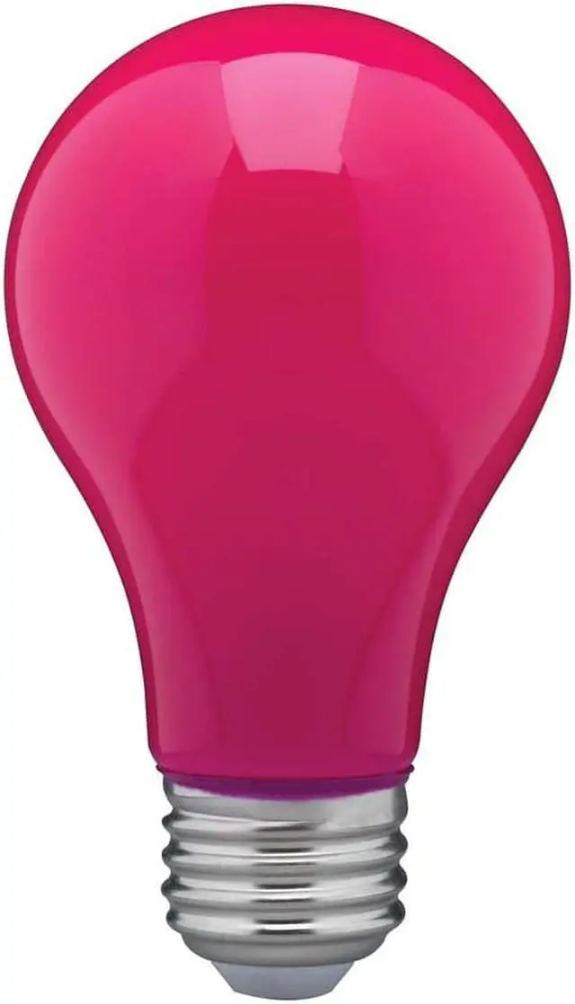 Main image of 8W A19 LED Ceramic Pink Medium base 360 deg. beam spread 120V