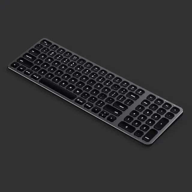 Alt view image 7 of 7 - Satechi Compact Backlit Bluetooth Keyboard – Wireless Bluetooth 5.0 & Multi-Device Sync – Compatible with 2020/2018 MacBook Air, 2020/2018 iPad Pro, 2020/2019 MacBook Pro, 2012 & Later Mac Devices