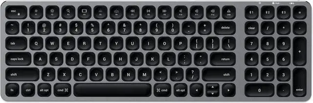 Alt view image 3 of 7 - Satechi Compact Backlit Bluetooth Keyboard – Wireless Bluetooth 5.0 & Multi-Device Sync – Compatible with 2020/2018 MacBook Air, 2020/2018 iPad Pro, 2020/2019 MacBook Pro, 2012 & Later Mac Devices
