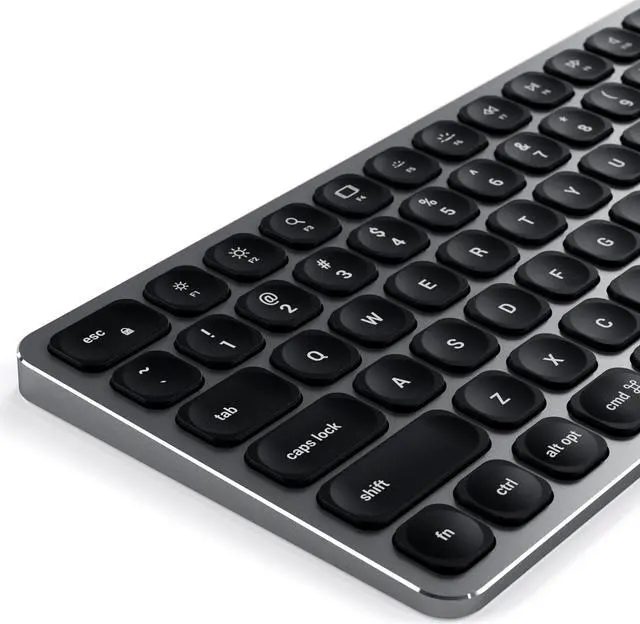 Alt view image 2 of 7 - Satechi Compact Backlit Bluetooth Keyboard – Wireless Bluetooth 5.0 & Multi-Device Sync – Compatible with 2020/2018 MacBook Air, 2020/2018 iPad Pro, 2020/2019 MacBook Pro, 2012 & Later Mac Devices