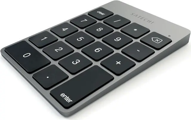 Alt view image 3 of 7 - Satechi Slim Aluminum Bluetooth Wireless 18-Key Keypad Keyboard Extension - Compatible with 2017 iMac, iMac Pro, MacBook Pro, MacBook, iPad, iPhone, Dell, Lenovo and More