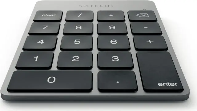 Alt view image 6 of 7 - Satechi Slim Aluminum Bluetooth Wireless 18-Key Keypad Keyboard Extension - Compatible with 2017 iMac, iMac Pro, MacBook Pro, MacBook, iPad, iPhone, Dell, Lenovo and More