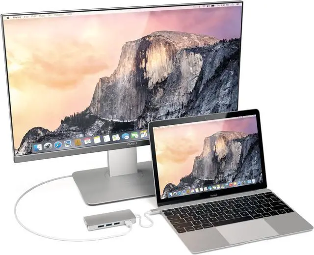 Alt view image 5 of 5 - Satechi Aluminum Multi-Port Adapter V2 - 4K HDMI (30Hz), Gbit Ethernet, USB-C Pass-Through, SD/Micro Card Readers, USB 3.0 - Compatible with 2020/2019/2018 MacBook Pro/MacBook Air/iPad Pro  (Silver)
