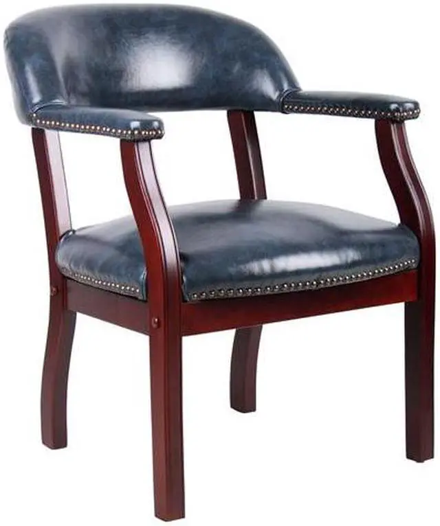 Main image of Boss Captain'S Chair In Blue Vinyl